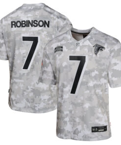 Bijan Robinson Atlanta Falcons Youth 2024 Salute to Service Game Jersey - Arctic Camo