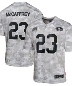 Christian McCaffrey San Francisco 49ers Youth 2024 Salute to Service Game Jersey - Arctic Camo